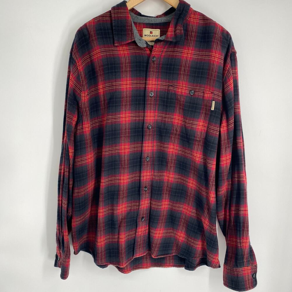 Woolrich Top Men’s XXL Flannel Plaid Outdoor Heavyweight Chore Fall Hiking‎ Farm